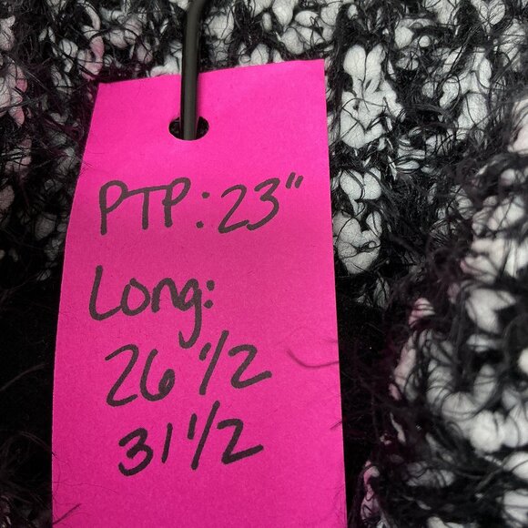 POL SWEATER SMALL 23" PTP BLACK/WHITE NICE ❤️OFFERS! - Picture 9 of 9